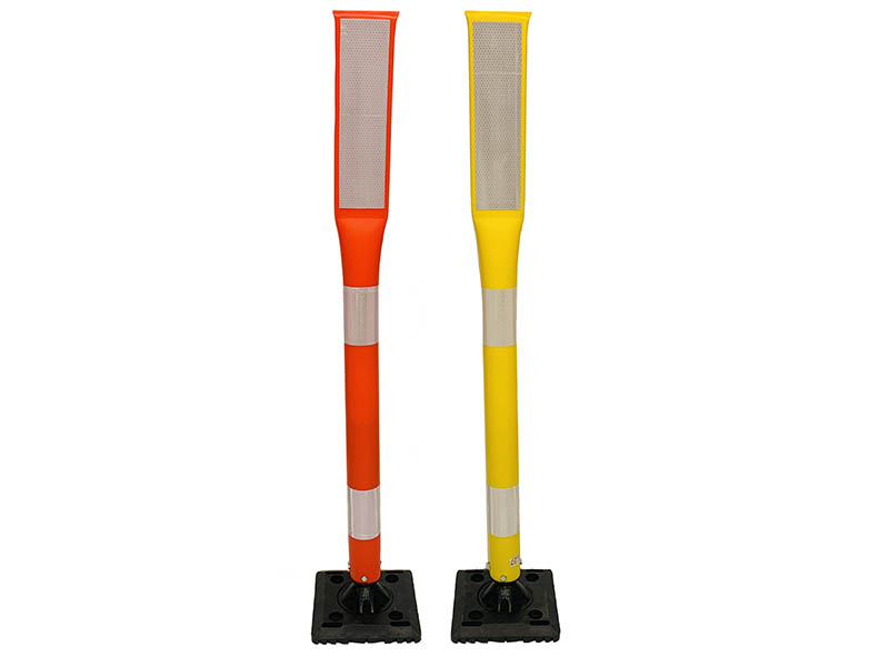Poste tubular flexible amarillo de 106 cm
