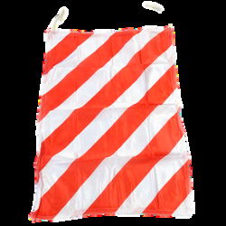 Bandera PELIGRO sin leyenda 40 x 60 rayada Blanca-Roja.Tela poliester