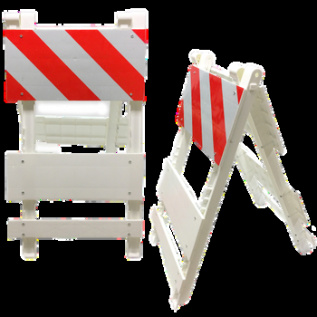 Caballete plastico blanco/rojo,108cm alto x 60,5 cm ancho, peso 6kg