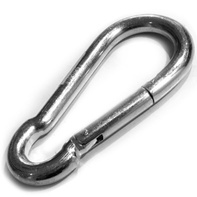 Mosqueton de hierro zincado 9x90, normas DIN 5299