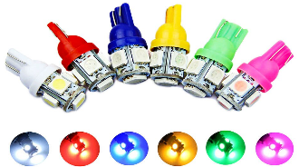 T10 5 LED SMD COLORES