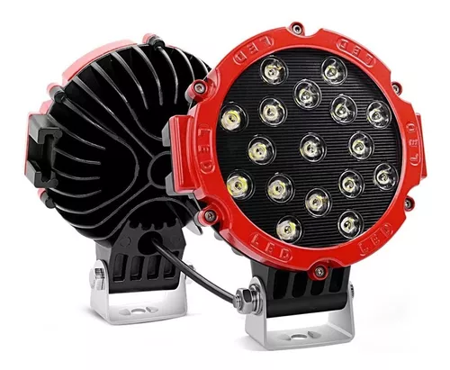 FARO REDONDO 51W ROJO