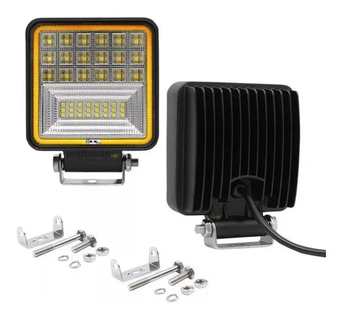 FARO CUADRADO 126W ARO ÁMBAR
