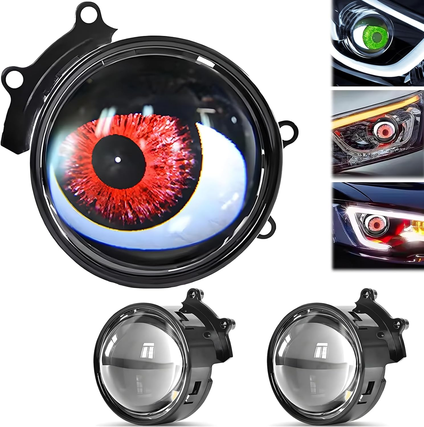 FARO OJOS HUMANOS, PROGRAMABLE REDONDO CON LUPA
