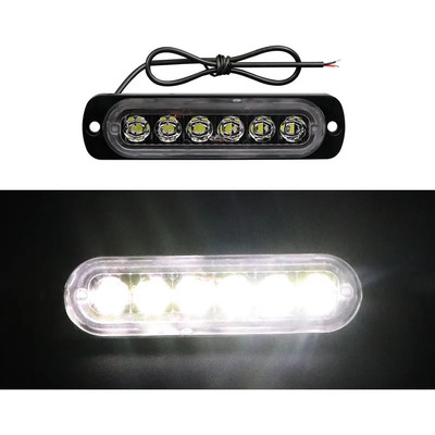 FARO ESTROBO BLANCO 6 LED 8 EFECTOS