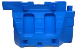 Canalizador vial 1 x 0,70 x 0,40 Mts - Color Azul con Alojamiento p/señalización lumínica (Sin Reflectivo)