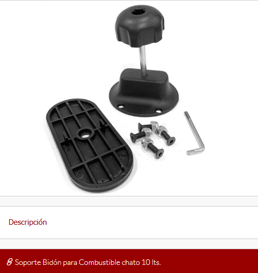 Soporte Bidon p/Combustible chato 10 lts.