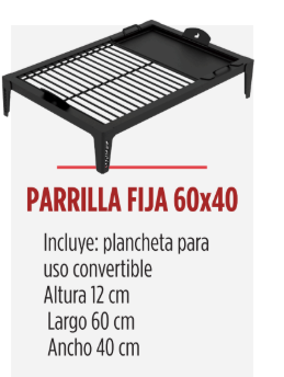 PARRILLA FIJA 60X40