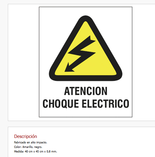 Atención Choque Eléctrico