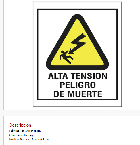 Alta Tensión Peligro de Muerte