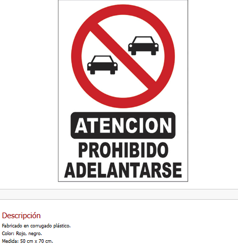 Atencion Prohibido Adelantarse