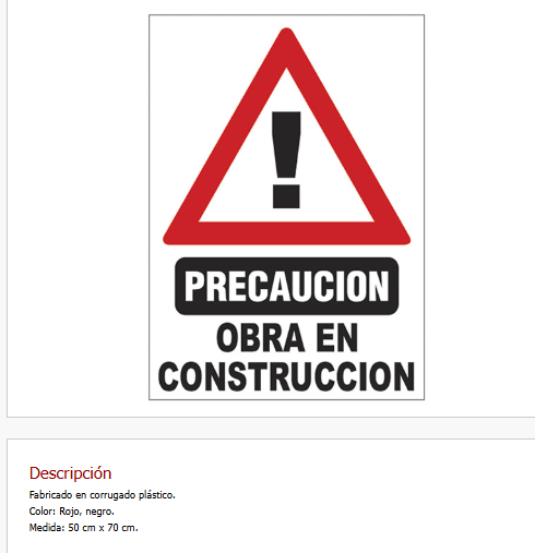 Precaucion Obra en Construccion