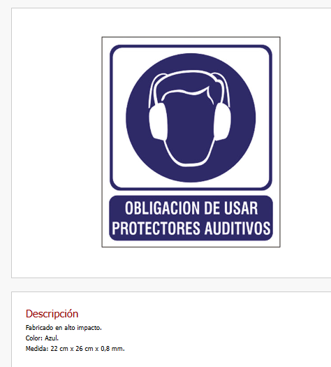 Obligación de usar protector auditivo