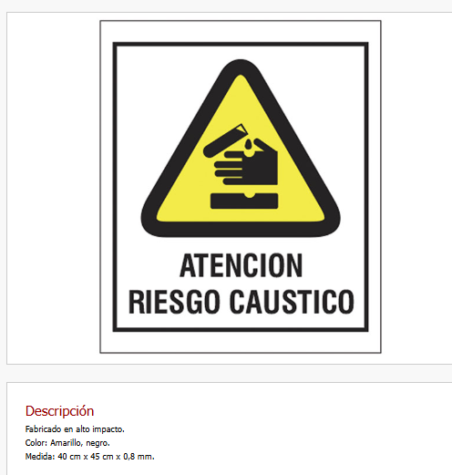 Atención Riesgo Caustico