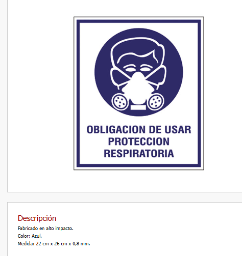 Obligación de usar protección respiratoria