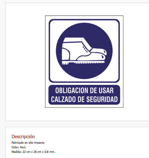 Obligación de usar calzado de seguridad