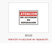 Atención no accionar en reparación