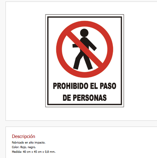 Prohibido el Paso de Personas