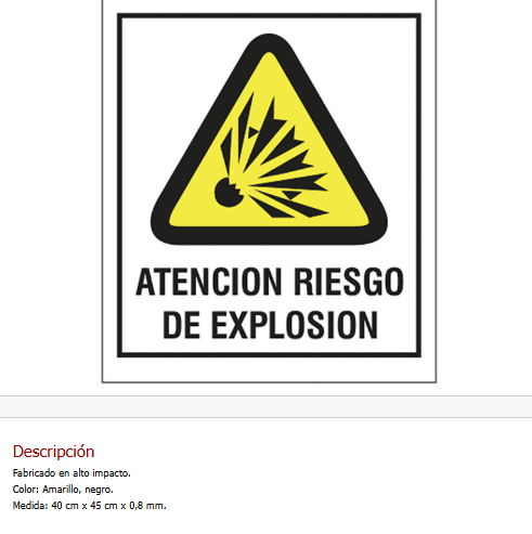 Atención Riesgo de explosión
