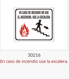 En caso de incendio use la escalera