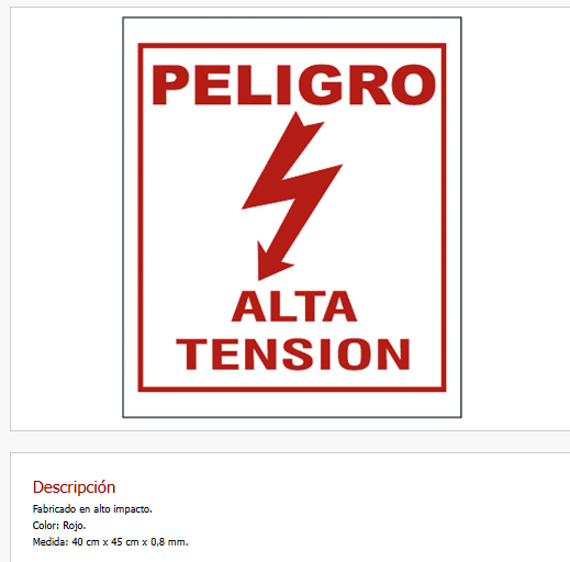 Peligro Alta Tensión