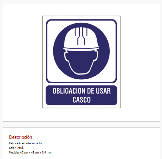 Obligación de usar casco de seguridad