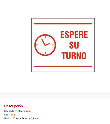 Espere su turno