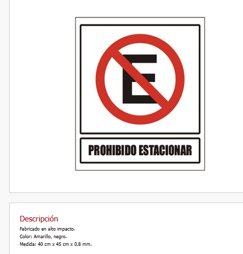 Prohibido estacionar