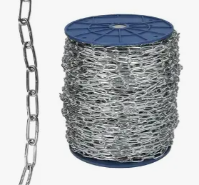 Cadena de hierro zincada diam.4 según normas DIN 766 por Kilo