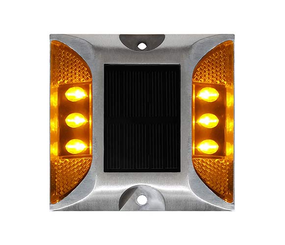 Tacha Solar Vial , 6 Leds Amarillos