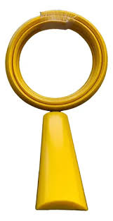 Lomo de burro Despertador, Reductor de Velocidad 70mm x 17 mm x 2 Mts - PVC  Amarillo Vial sin agujeros ni fijaciones
