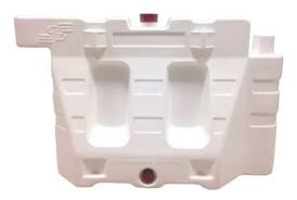 Canalizador vial 1 x 0,70 x 0,40 Mts - Color Blanco con Alojamiento p/señalización lumínica (Sin Reflectivo)