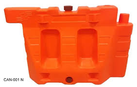 Canalizador vial 1 x 0,70 x 0,40 Mts-Color Naranja con Alojamiento p/señalización lumínica (Sin Reflectivo)