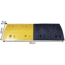 Lomo de burro 2 mt x 35cm x 5cm ( 4 tramos de 0,50 Mt c/u ) - Negro y amarillo