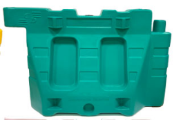 Canalizador vial 1 x 0,70 x 0,40 Mts-Color Verde con Alojamiento p/señalización lumínica (Sin Reflectivo)