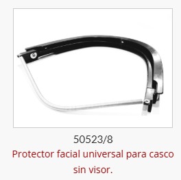 Protector facial universal para casco con resorte SIN visor