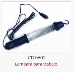 Lampara p/trabajo con 60 leds-enchufe p/encededor