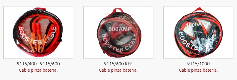 Cable pinza batería 600 amp