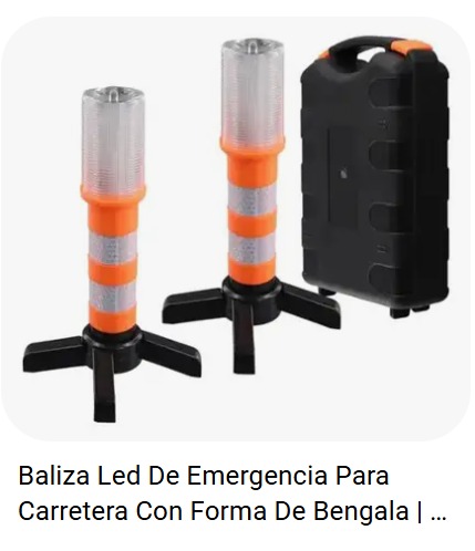 Baliza de Emergencia para Carretera Naranja / juego de dos bengalas de señalizacion