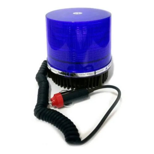 Imagen ilustrativa de Faro con luz estroboscópica flash c/imán+enchufe - Azul 12 volts