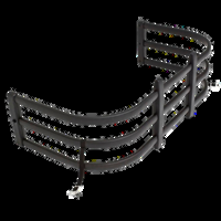 Imagen ilustrativa de Extensor Universal para caja de Pick Up, fabricado en tubos de aleación de aluminio, apertura máxima 1,70 mts