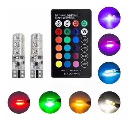 Imagen ilustrativa de Kit 2 T10 GEL + CONTROL RGB