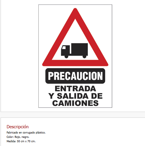 Imagen ilustrativa de Precaucion Entrada y Salida de Camiones