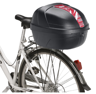Imagen ilustrativa de BAUL GIVI FIJO 25 LTS CON KIT ANCLAJE UNIVERSAL PARA BICICLETAS