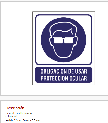Imagen ilustrativa de Obligación de usar protección ocular