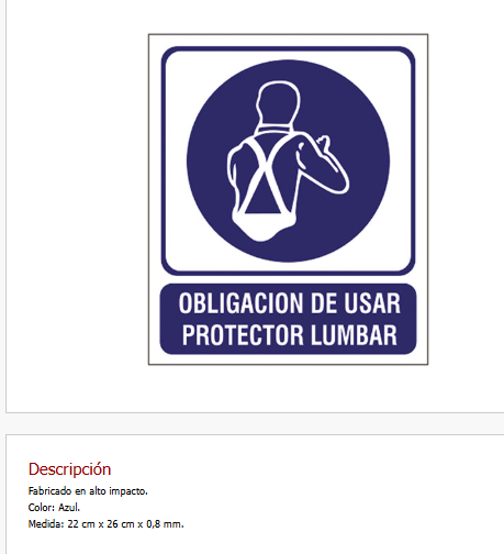 Imagen ilustrativa de Obligación de Usar Protector Lumbar
