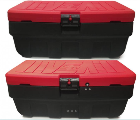 Imagen ilustrativa de Cajón de herramientas para pick up 102 cm x 51cm x 45 cm c/cerradura - Negro con tapa Roja