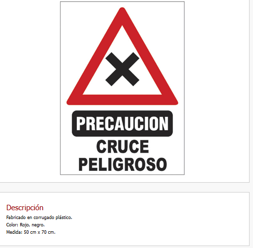 Imagen ilustrativa de Precaucion Cruce Peligroso