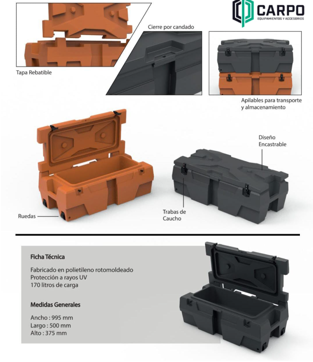 Imagen ilustrativa de Caja Off-Road             Multibox Capacidad 170 lt