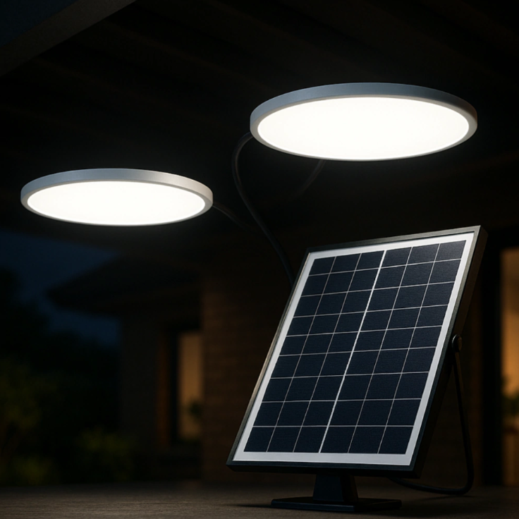 Imagen ilustrativa de PLAFONES LED SOLARES EXTERIOR LX560 2*5W